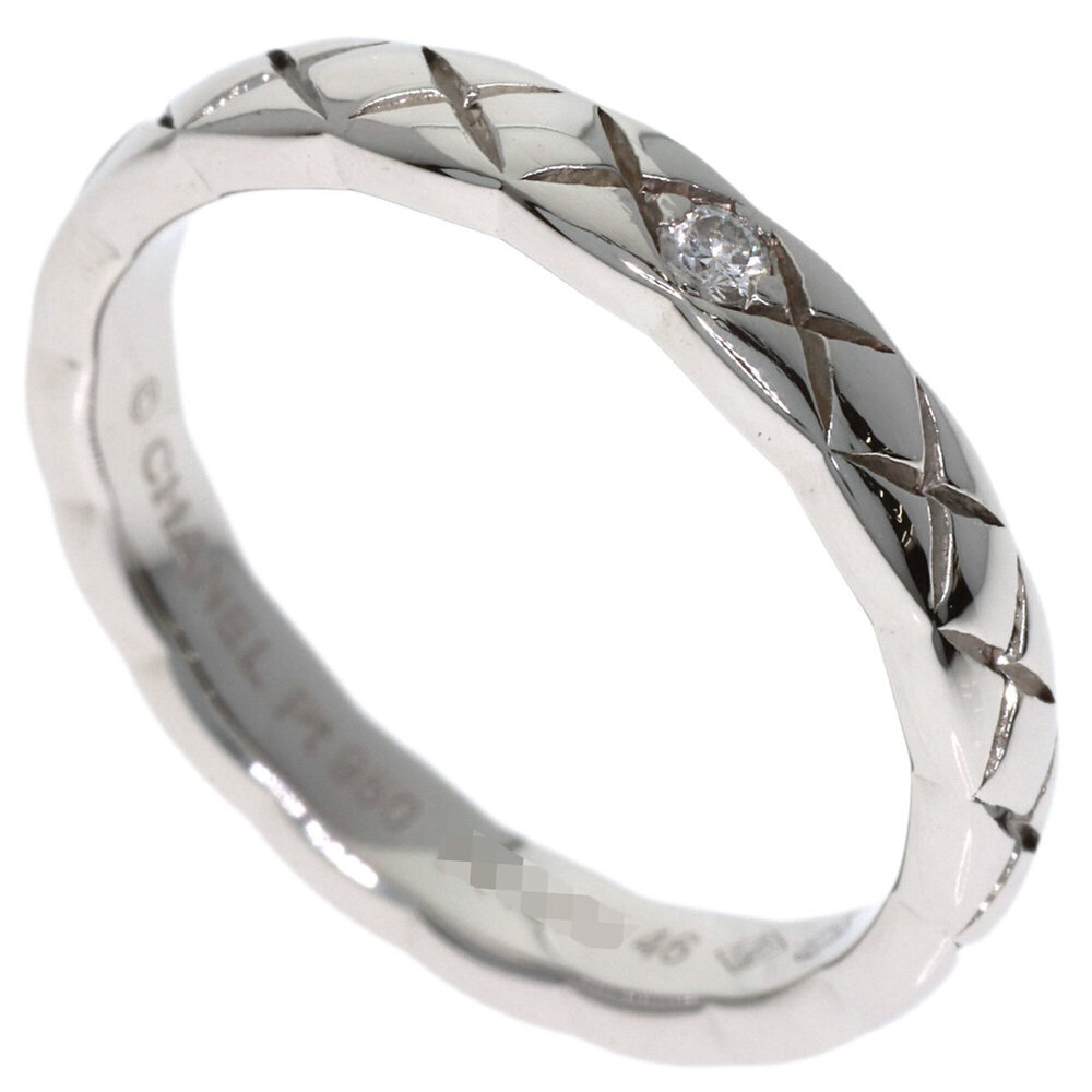 Chanel Coco Crush Small 1P Diamond Ring #46 Platinum PT950 Women's CHANEL
